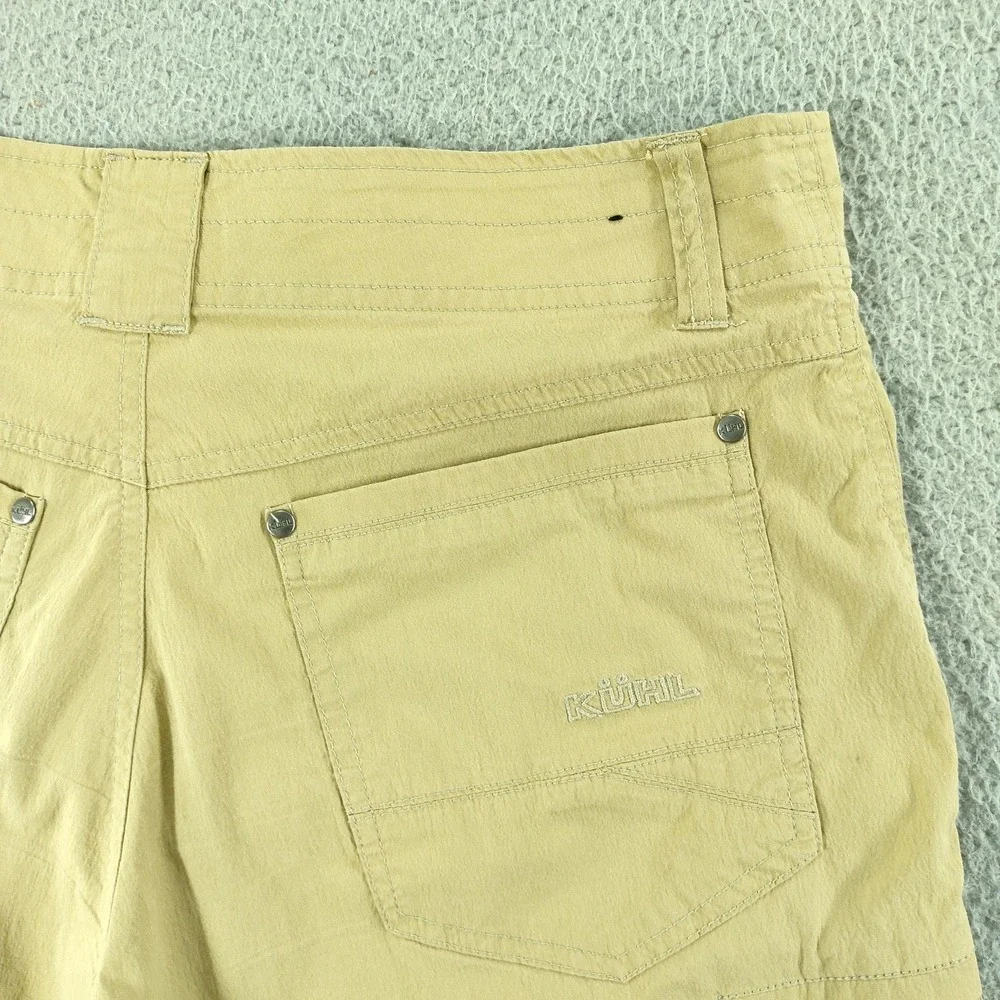 Kuhl Shorts Mens 32 Beige 9 Inch Canvas Stretch Chino Hiking Travel Casual
